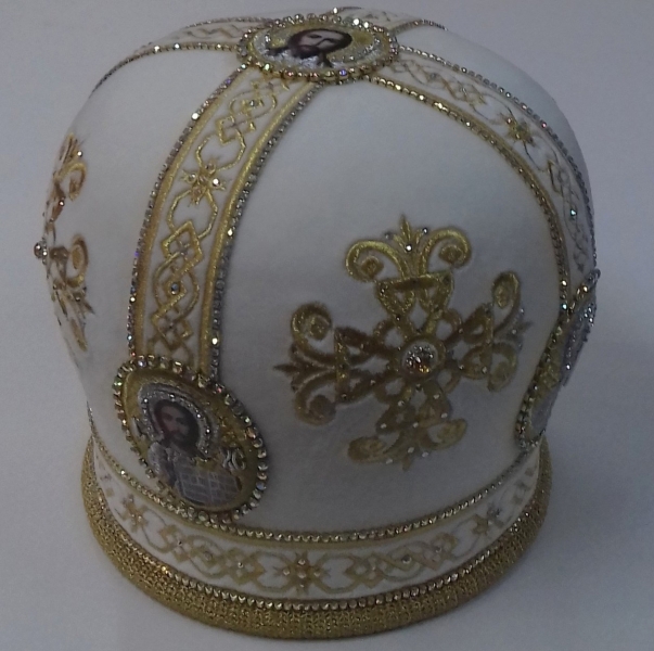 Митра "хрест" біла