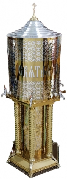 Водосвятний бак, нержавійка, шестигранний, 75л 