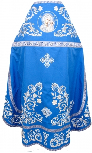 Облачение священника, вышитое на габардине, вышивка "Роза" с пришивным галуном