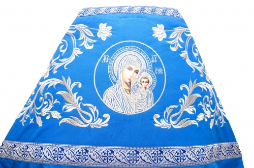 Облачение священника, вышитое на габардине, вышивка "Роза" с пришивным галуном