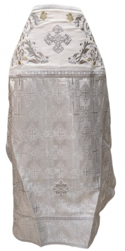 Облачение священника комбинированное из парчи "Покровский крест", с вишитим оплечием, узор "Роза"