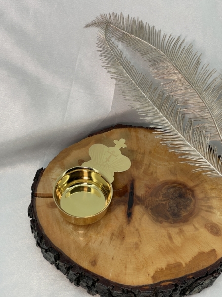 Ковшик для теплоти, позолота 13,5х7см висота 3см