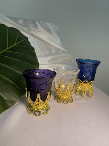 Лампада настольная  белый стакан