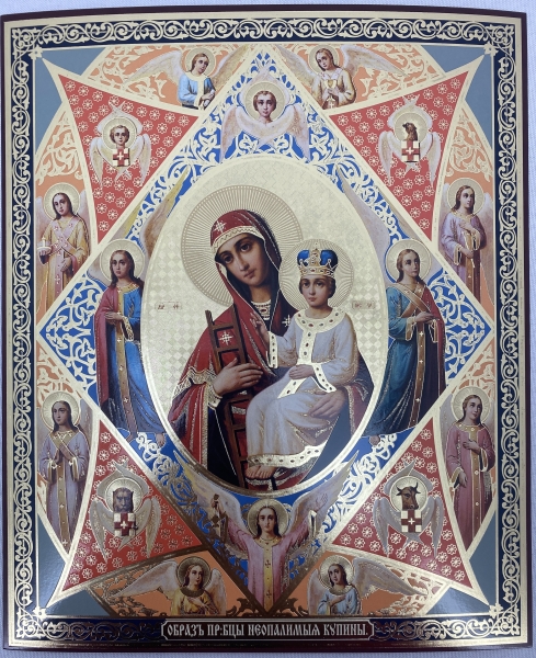 Ікона Богородиці "Неопалима Купина" 24х20см