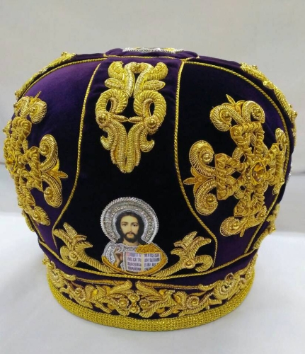 Митра "Крест" фиолетовая