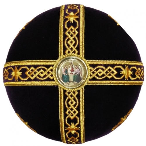 Мітра "Xрест" фіолетова