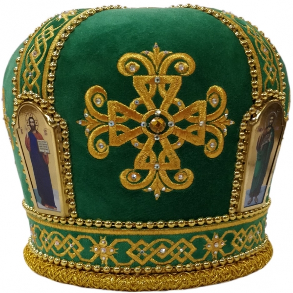 Мітра "Хрест" зелена
