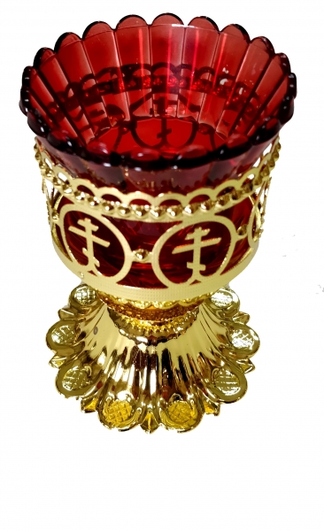 Лампада настільна "Хрест в крузі", висота 13см