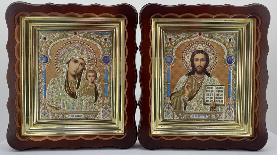 Ікони "Вінчальна пара" ((літ куп. ж. - бл.)) кор. без пат.) 27х24см