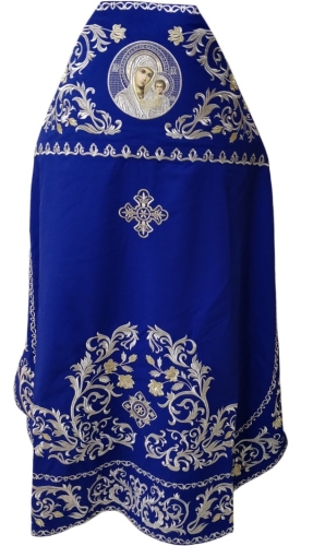 Облачение священника, вишитое на габардине, вишивка "Роза" с вишитим галуном