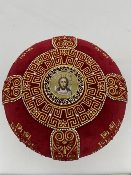 Митра "Меандр", стрічка страз, дорогий низ, рамки метал.