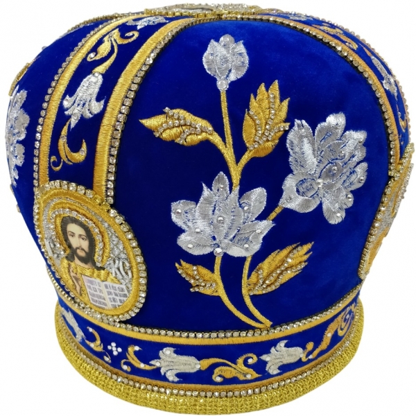 Митра "Роза" синя