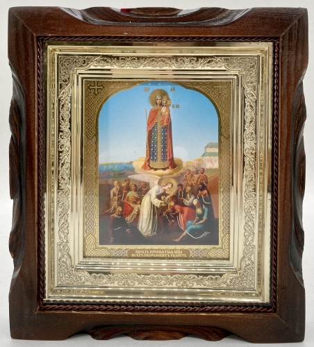 Икона Богородицы "Всех скорбящих радость" 19х17