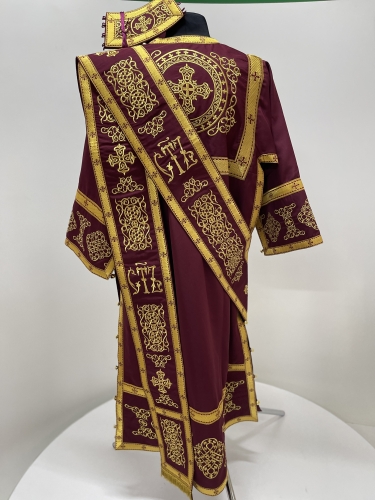 Стихар вишитий, орарь + поручі, тканина габардин