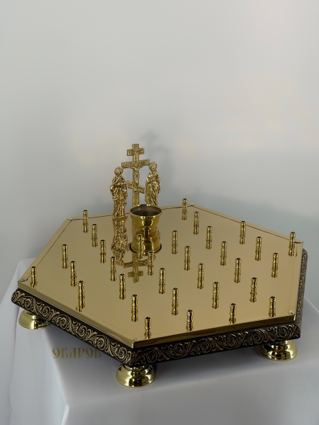 Панахидна кришка шестигранна 67х57см, 37св. (висота 10-30,5см)