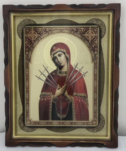 Икона Богородицы "Семистрелная" 44х54