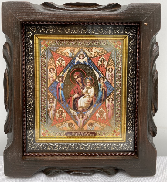 Іконки Богородиці "Неопалима Купина" 19х17 см