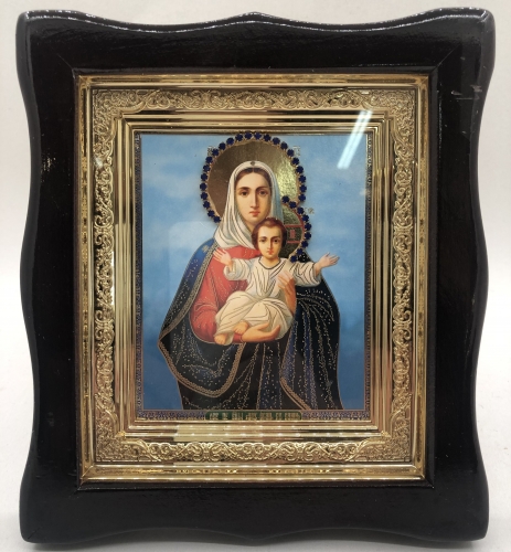 Икона Богородицы "Аз есмь с вами и никто на вас" 19х17