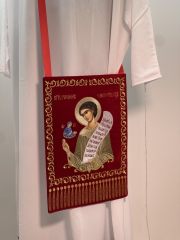 Набедренник вишитий з іконою "св. проп. Роман Солодкоспівець"