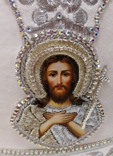 Митра  Крест  белая