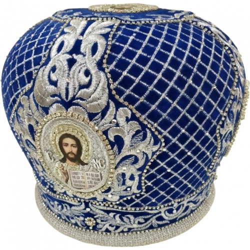 Митра " Сетка" синяя