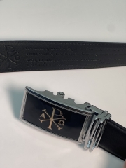 Шкіряний тиснений ремінь з молитвою 130 см (з регулюванням довжини)