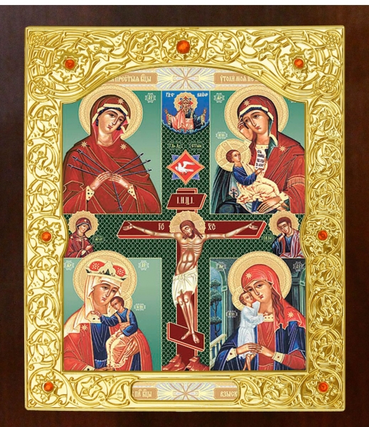 Ікона Богородиці: "Чотиричастинна"