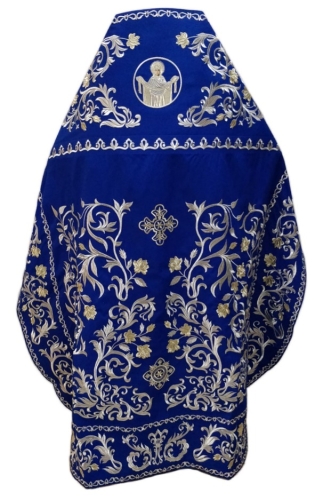 Облачение священника, вишитое на габардине, вишитая середина с вишитий галуном