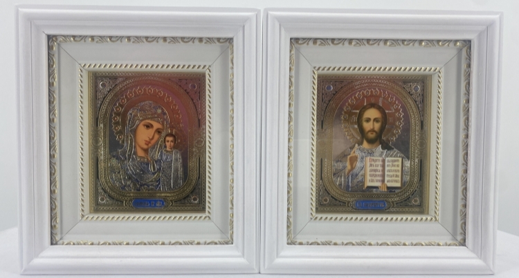 Ікони "Вінчальна пара" (тем. син.) 20х18см