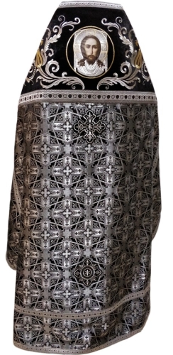 Облачение священника комбинированное из парчи "Вифлеемский крест", с вишитим оплечием, вышивка "Новый узор"