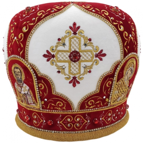 Митра Александровская белая