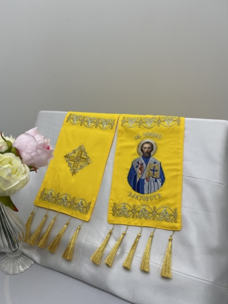 Закладка з вишитою іконою св. Іоанн Златовуст