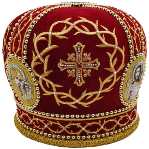 Митра  "Терновый венец"  красная 