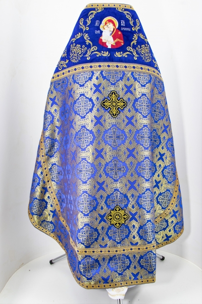 Облачення священника комбіноване з парчі "Орнамент", з вишитим опліччям, вишивка "Коло"