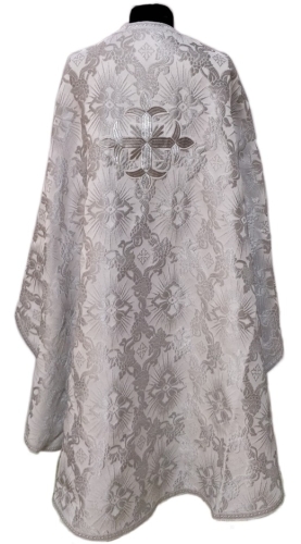 Облачение священника греческий крой, парчевая ткань "Солнечнный крест" с пришивним галуном