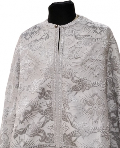 Облачение священника греческий крой, парчевая ткань "Солнечнный крест" с пришивним галуном