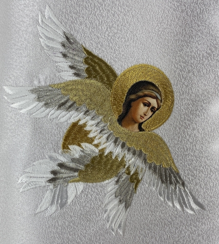 Комбіноване облачення священника вишите на парчі, з вишитими іконами, вишивка "Пасхальна"